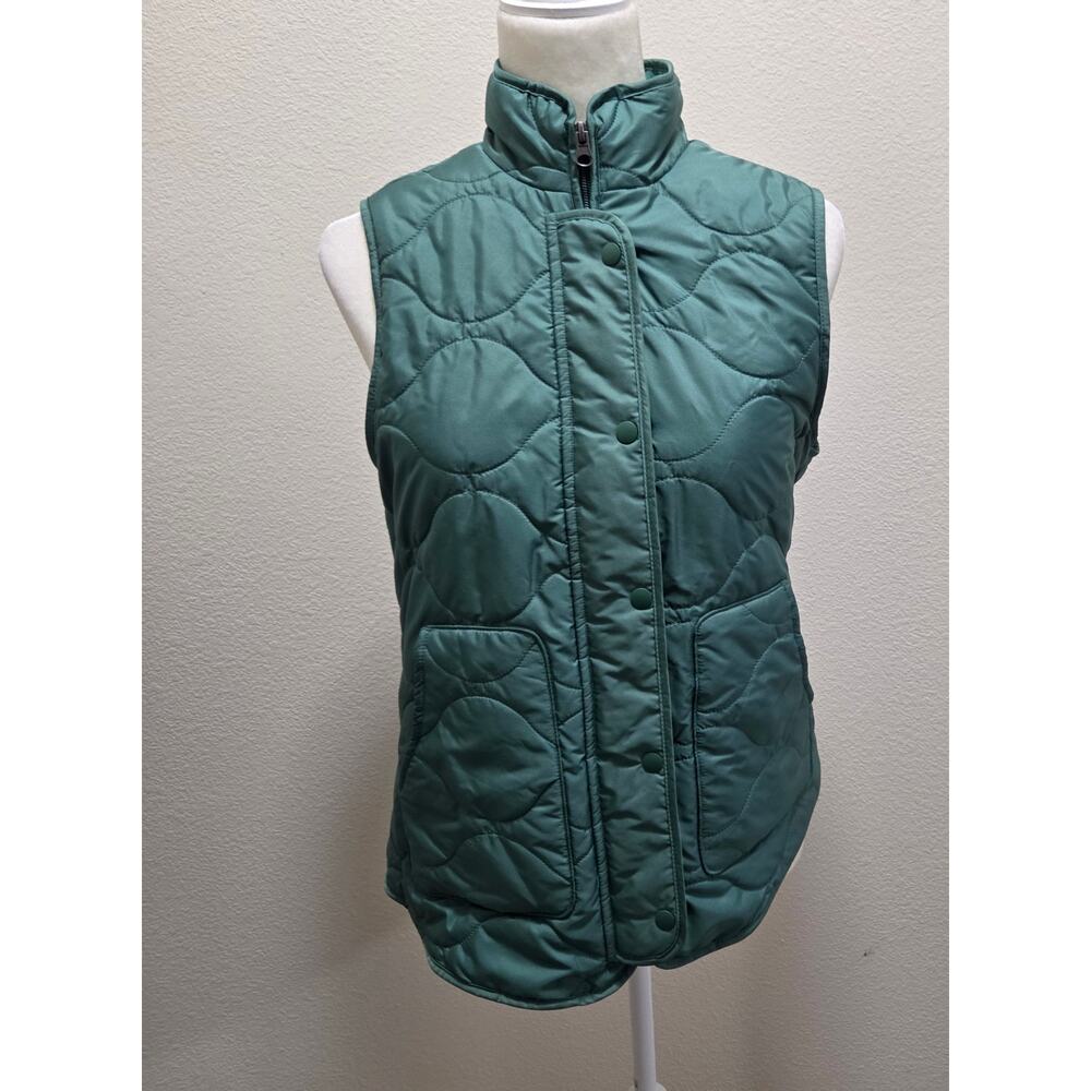Croft & Barrow Greenish Blue Winter Vest Woman's Size Small
